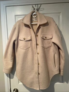 Jackson Rowe Cream Teddy Shacket with Buttons